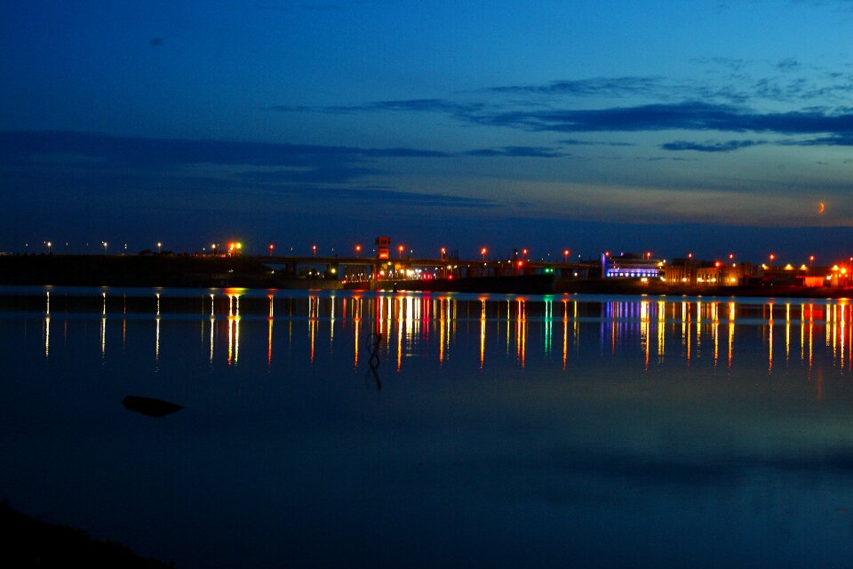 Evening sunset reflection