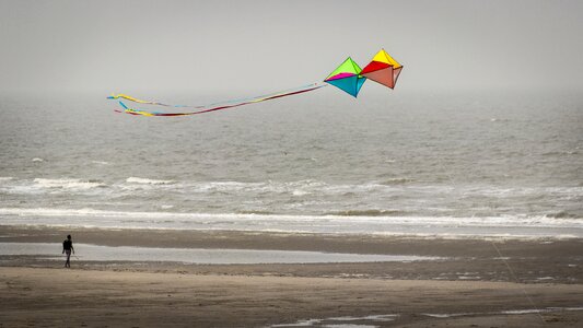 Flying beach wind photo