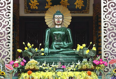 Vietnam yen phu temple peace emerald buddha photo