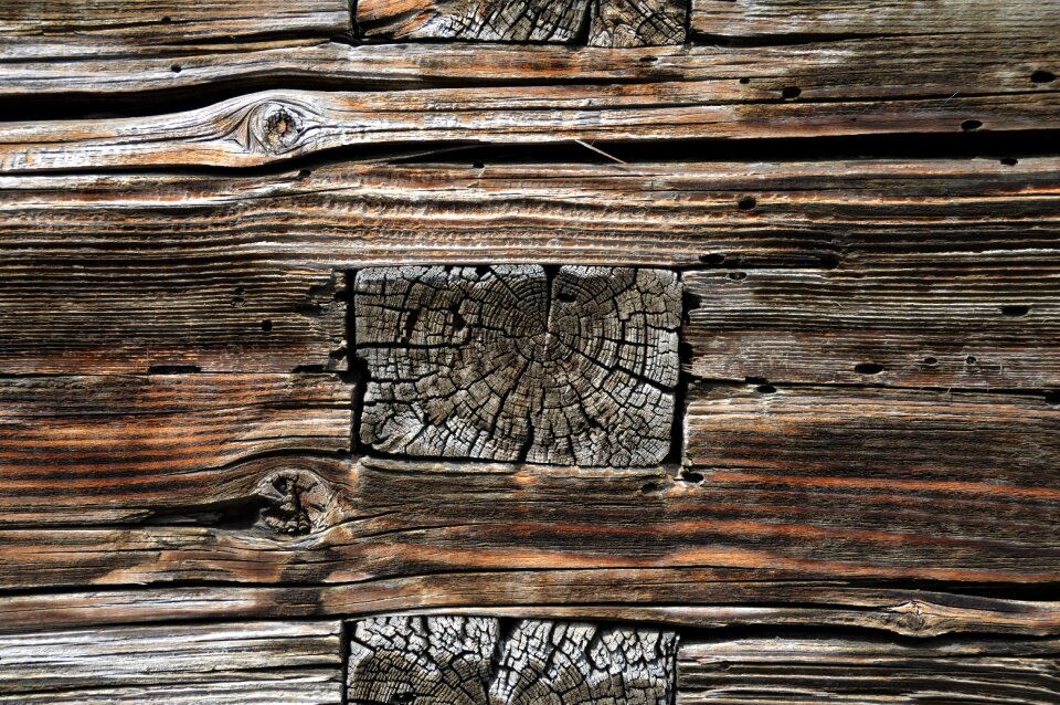 Washed off wooden structure grain