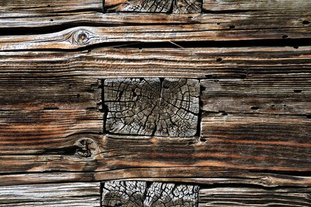 Washed off wooden structure grain