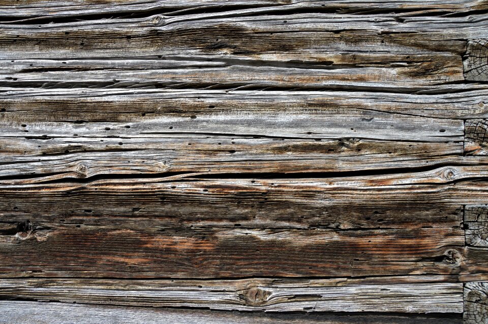 Washed off wooden structure grain