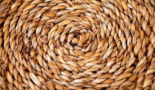 Woven straw natural material