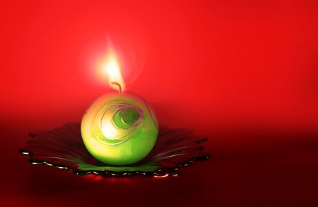 Green happy candles
