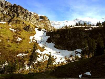 Switzerland landscape snow photo