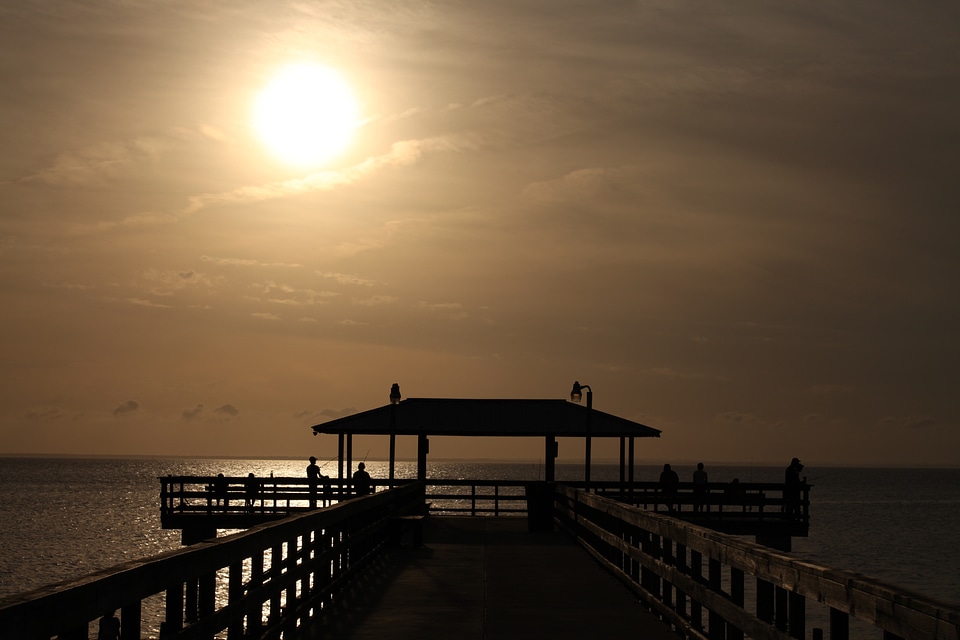 Fishing pier shore architecture