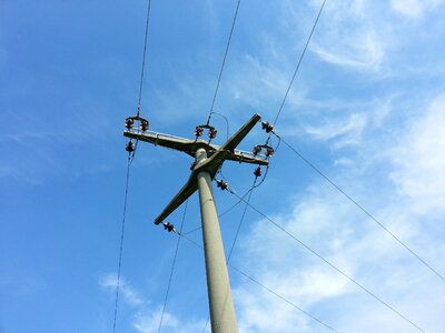 High voltage power line masts