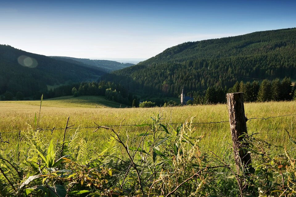 Church view landscape photo