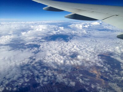 Plane above the clouds vision
