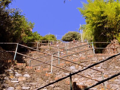 Stairs wall corniglia photo