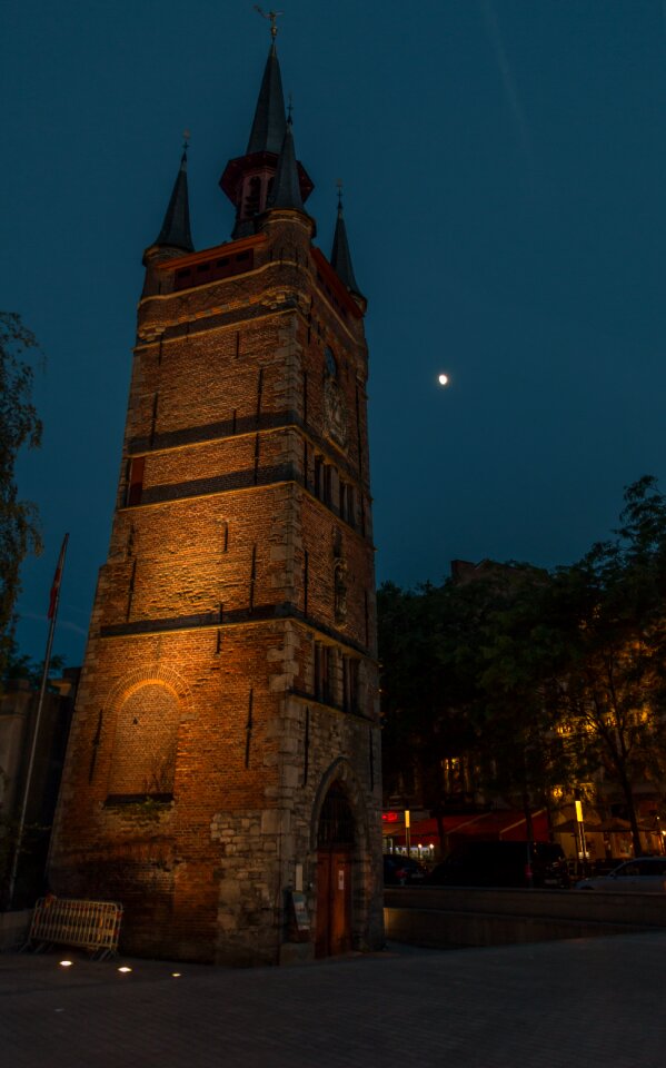Kortrijk belgium kortrijk tower night
