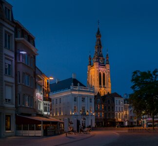 City ​​center historic town cities in belgium photo