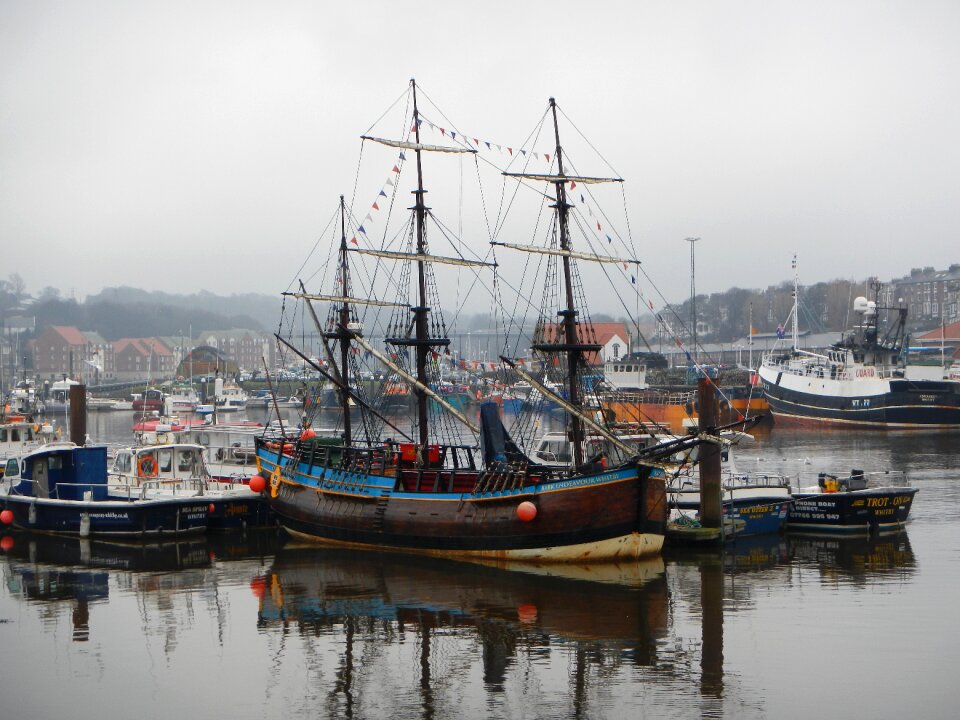 Fog ship fishing boats
