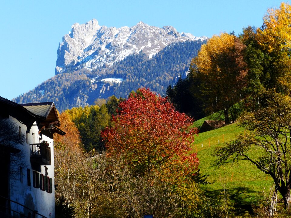Mountains south tyrol golden autumn