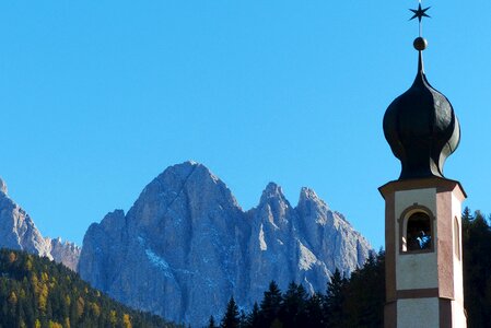 Dolomites steeple onion dome photo