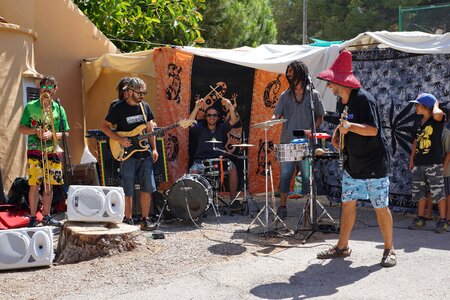 Ibiza market musician photo