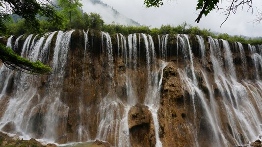 Sichuan summer huanglong waterfall