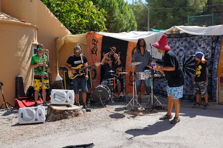 Ibiza market musician photo