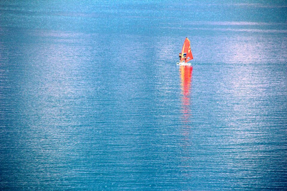 Sailing boat garda water