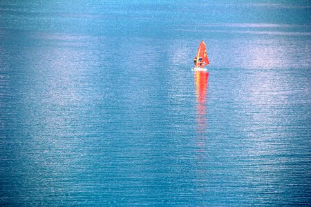 Sailing boat garda water