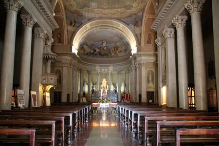 Altar inside cross photo