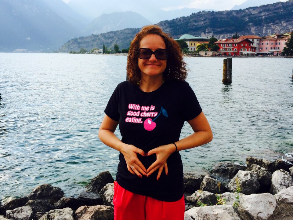 With me is good cherry eating torbole garda