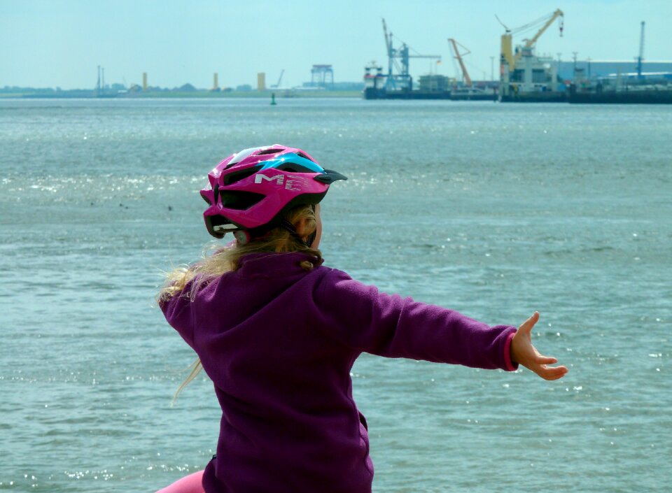 By the sea port elbe beach