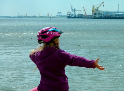 By the sea port elbe beach
