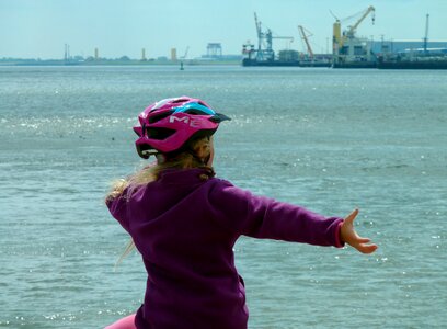 By the sea port elbe beach photo