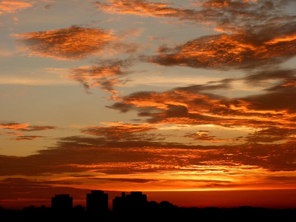 Red beautiful clouds