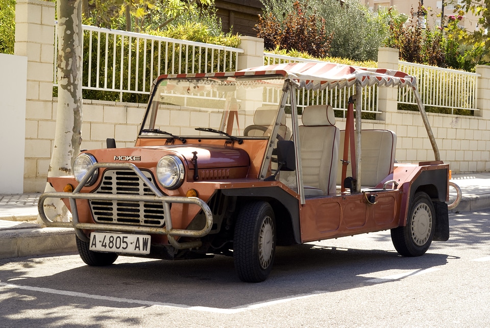 Classic car transportation vintage