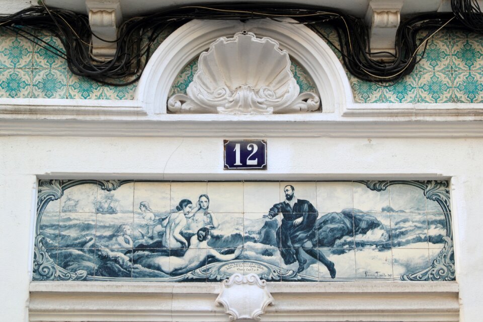 Architecture tiled wall