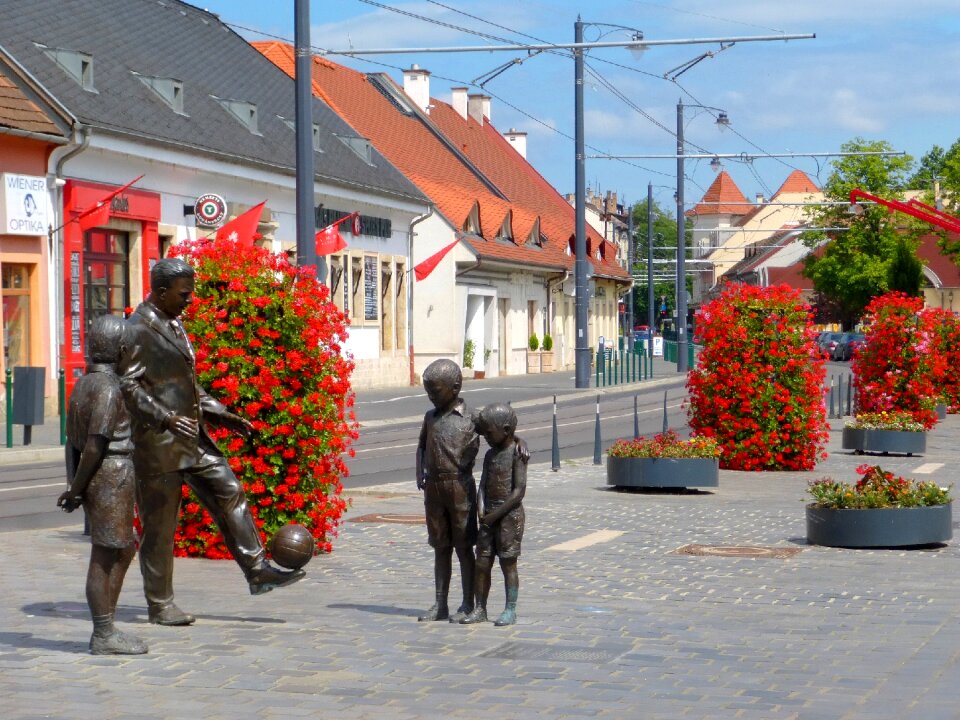 Footballer summer promenade