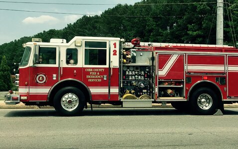Fire department fire truck