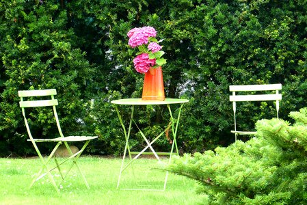 Flowers green chair