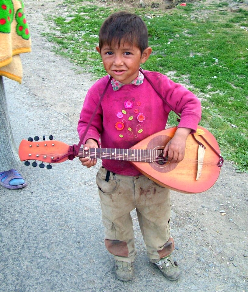 Gypsies transcarpathia children photo