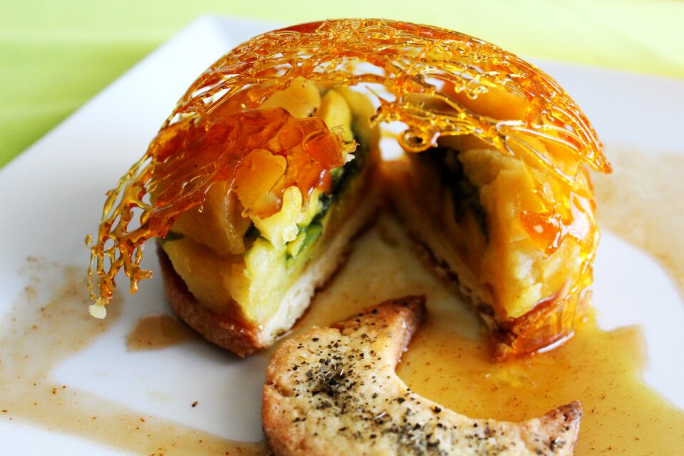 Apple dome caramel apple cake