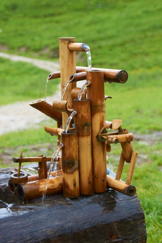 Wood source water feature