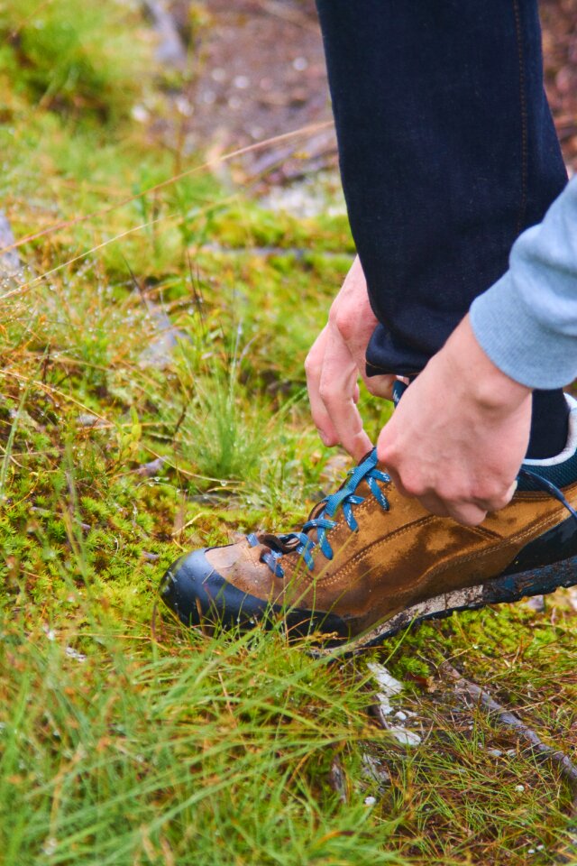 Alpine boots hike nature
