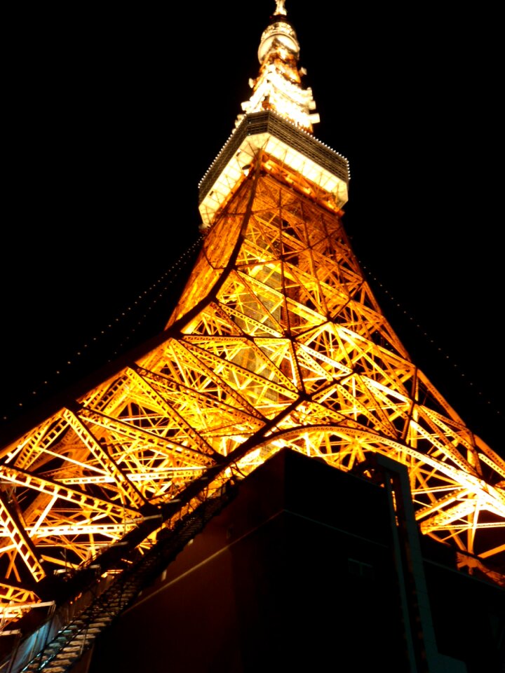 Light up tower night view