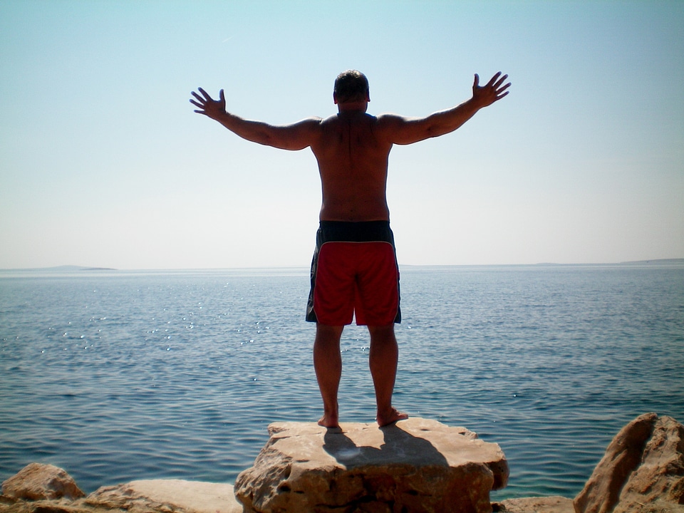 Tourist swimmer bader