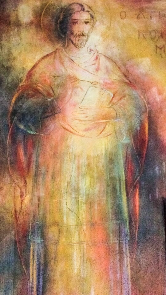 Ayios kosmas painting fresco
