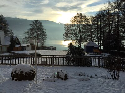 Winter wintry lake