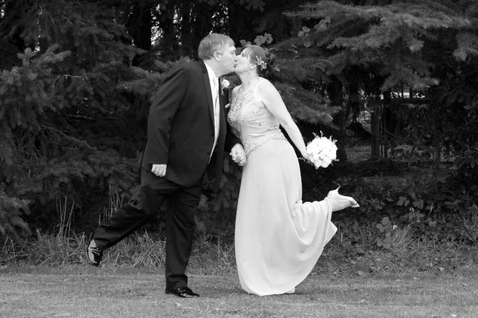 Marriage celebration bride and groom photo