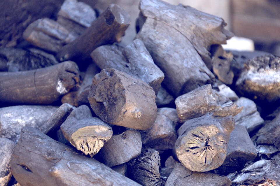 Burned fire coal