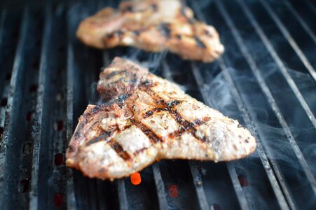 Grill cooking blue cooking