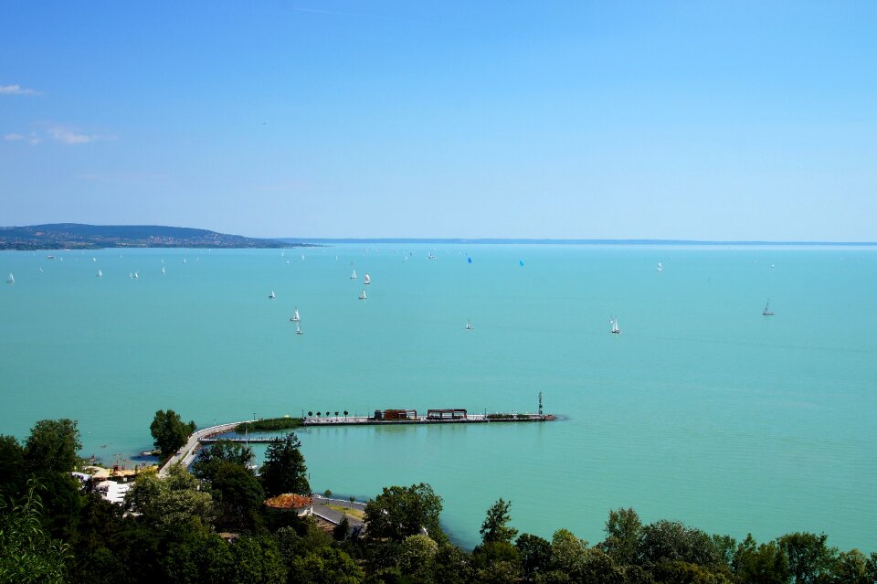 Balaton water area view