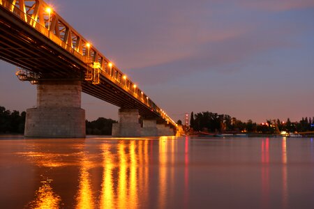 Long shutter speed in the evening lights photo