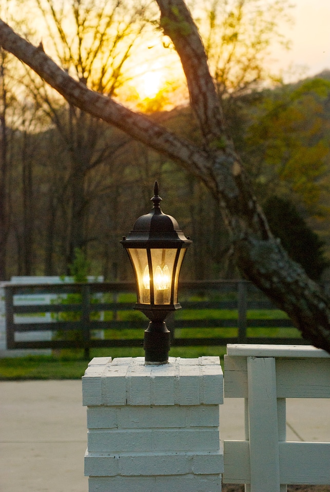 Sunset lamp street