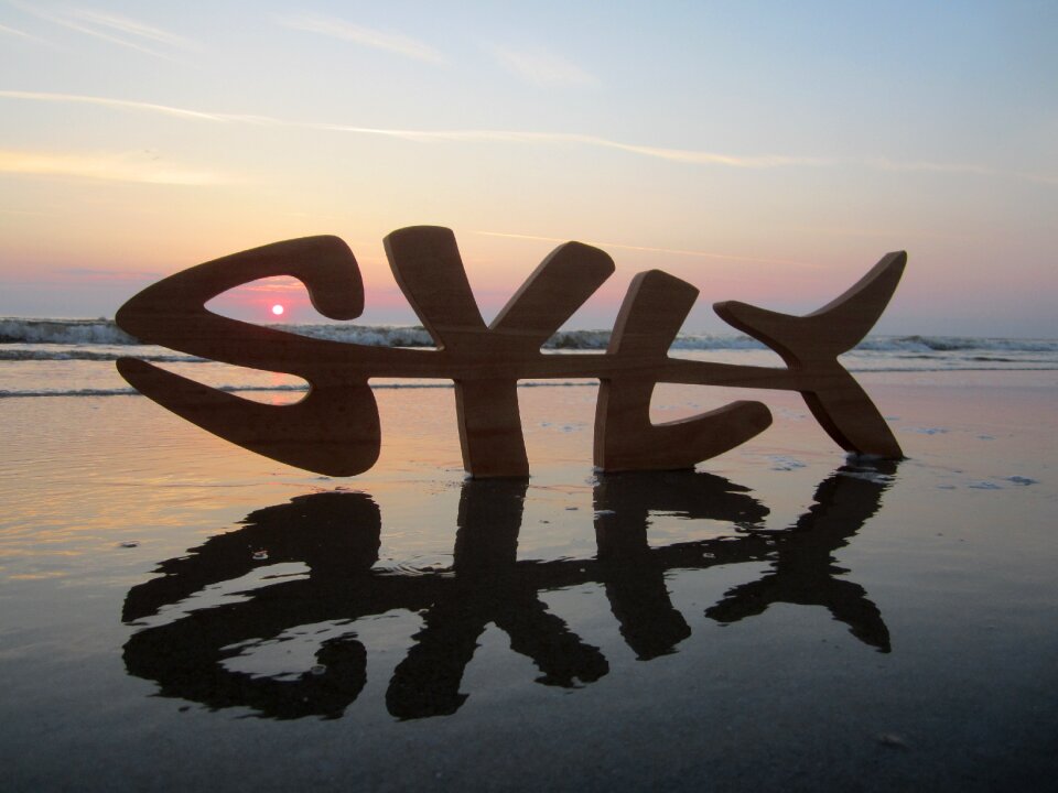 North sea sunset summer
